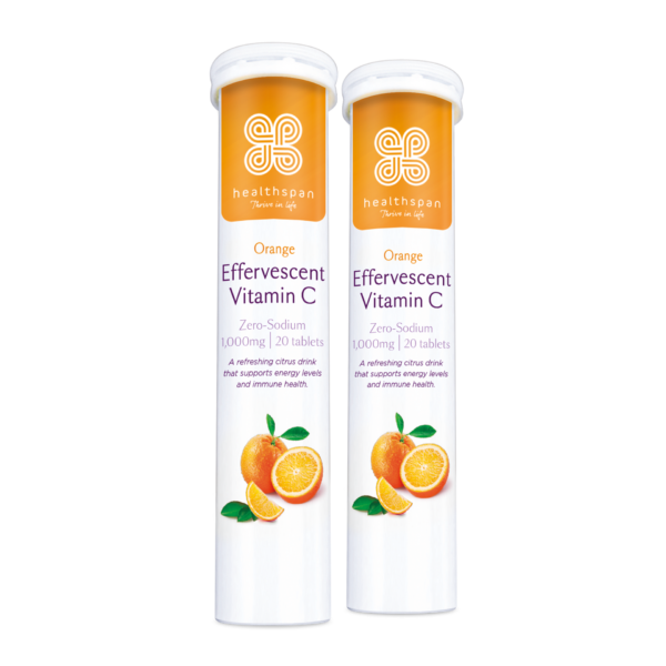 Orange Effervescent Vitamin C 1,000mg - 40 effervescent tablets