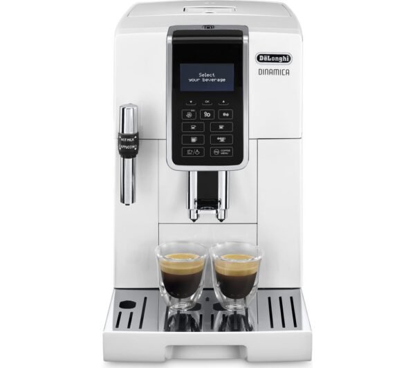 DELONGHI Dinamica ECAM 350.35.W Bean to Cup Coffee Machine - White, White