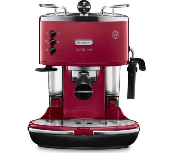 DELONGHI Icona Micalite ECOM 311.R Coffee Machine - Red, Red