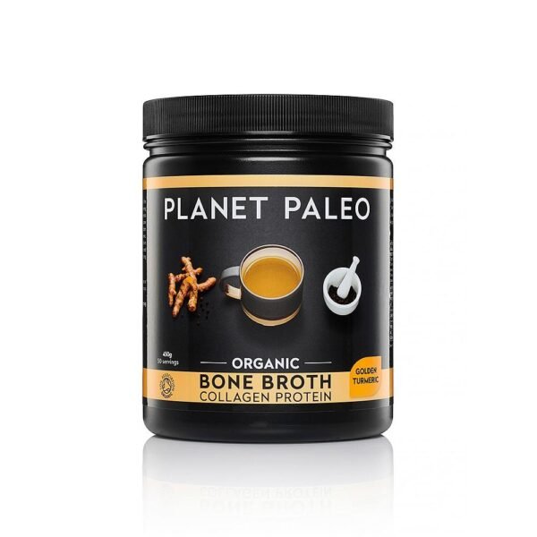 Planet Paleo Bone Broth Collagen Protein - Golden Turmeric 450g