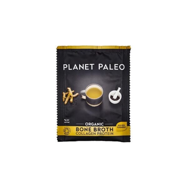 Planet Paleo Bone Broth Collagen Protein Sachet - Golden Turmeric 9g