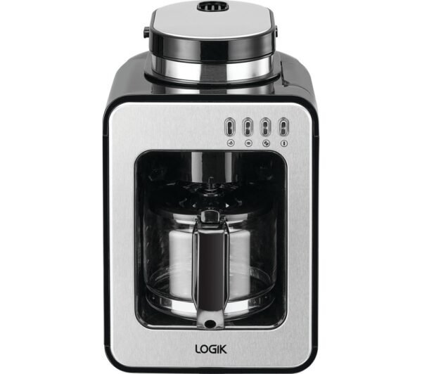 LOGIK L6CMG221 Bean to Cup Coffee Machine - Black & Stainless Steel, Stainless Steel