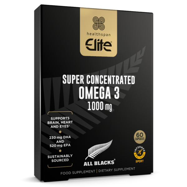 Elite All Blacks Super Concentrated Omega 3 - 60 capsules