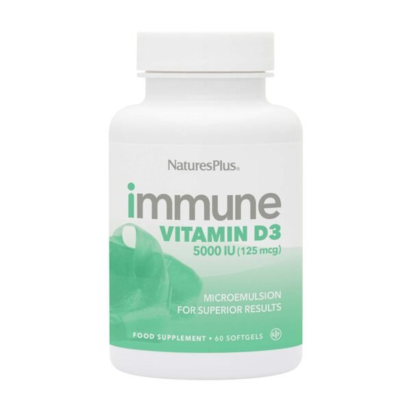 Nature's Plus Immune Vitamin D3 5000iu 60 softg