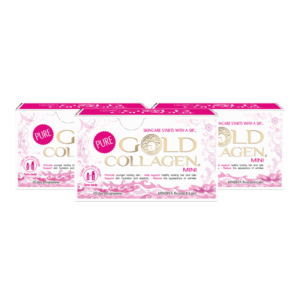 30 Days Gold Collagen® Pure Mini Early signs of ageing UK's #1 Marine Collagen Drink For Women (Skin, Hair, Nail Health)