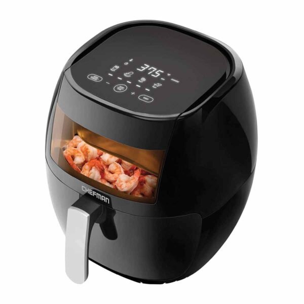 Chefman RJ38-WD-8T-UK Turbofry Touch Air Fryer With Large Viewing Window - Black