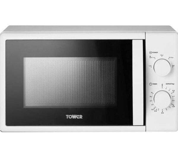 TOWER T24034WHT Solo Microwave - White, White