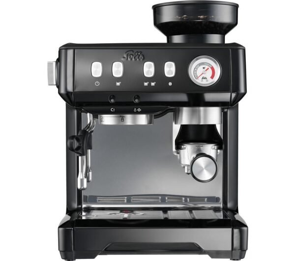 SOLIS Grind & Infuse Compact 1018 Bean to Cup Coffee Machine - Black, Black