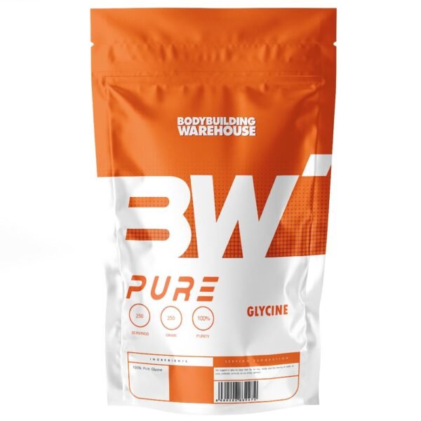 Pure Glycine Powder -Unflavoured-250g Post-Workout Supplements Bodybuilding Warehouse