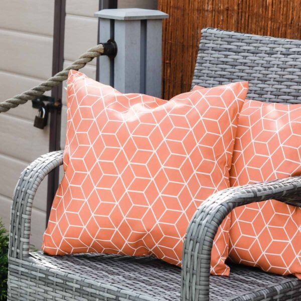 Streetwize Outdoor Pair of Scatter Cushions Orange Cube