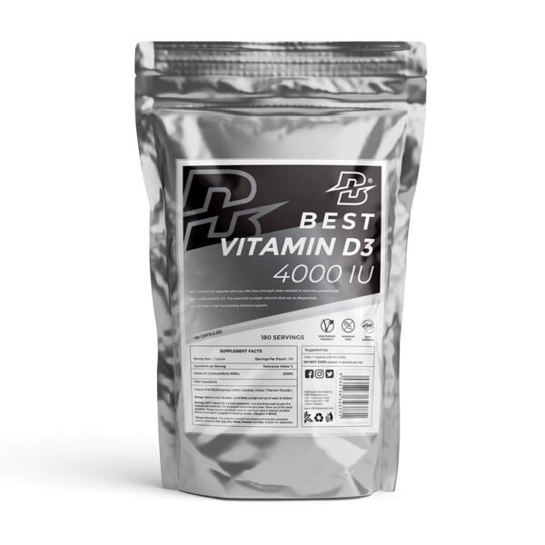 Vitamin D3 4000IU Capsules - 180 Caps Bodybuilding Warehouse BEST