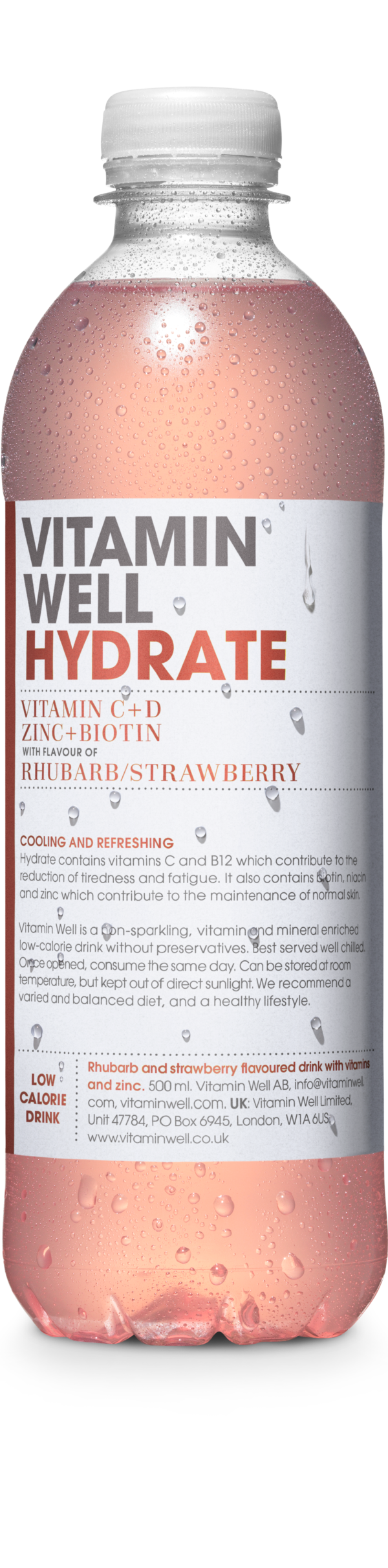 Vitamin Well HYDRATE - Rhubarb & Strawberry 12 x 500ml