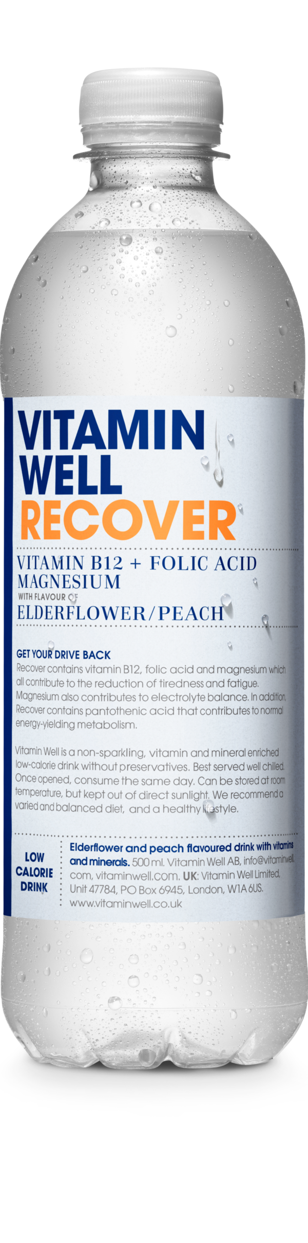 Vitamin Well RECOVER - Elderflower & Peach 12 x 500ml